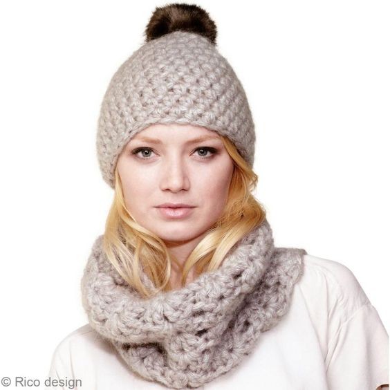 Bonnet Crochet Femme - Laine, Blanc Violet, Taille Unique, Fait Main